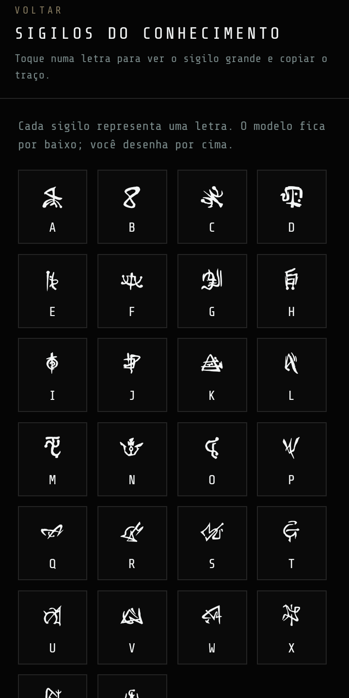 Grade dos Sigilos do Conhecimento